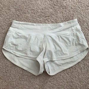 Lululemon Speed Up 2.5in White Shorts